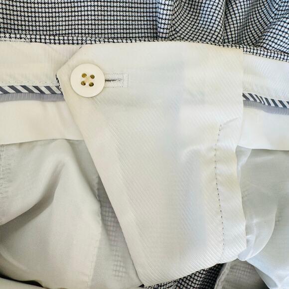 Banana Republic Womens Logan Gray Black Houndstooth Gingham Trouser Pants Sz 0 - Picture 11 of 12